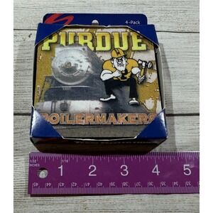 NEW Team Reflections 4 pack (Foam) Coaster Set PURDUE Boilermakers TubH